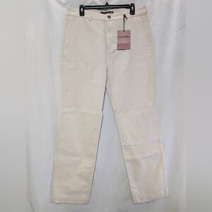 VAYDER Men's Straight Leg Chino Pants In Ecru, 32x32 $395 MSRP NWT Made In USA